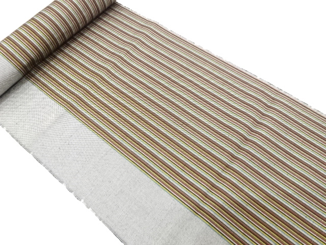 アンティーク　縞模様織り出し　八寸帯地反物